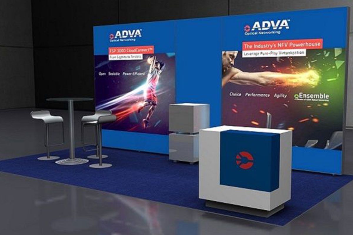 Adva optical LED Messestand Rendering