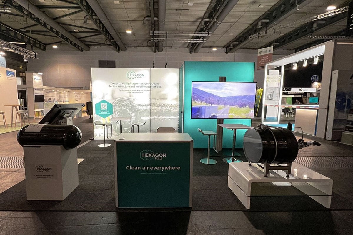 Hexagon Messestand