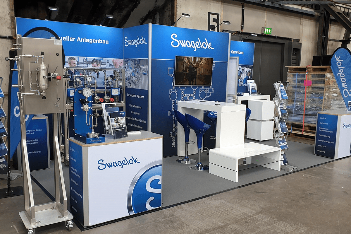 Ein modularer Messestand von Swagelok